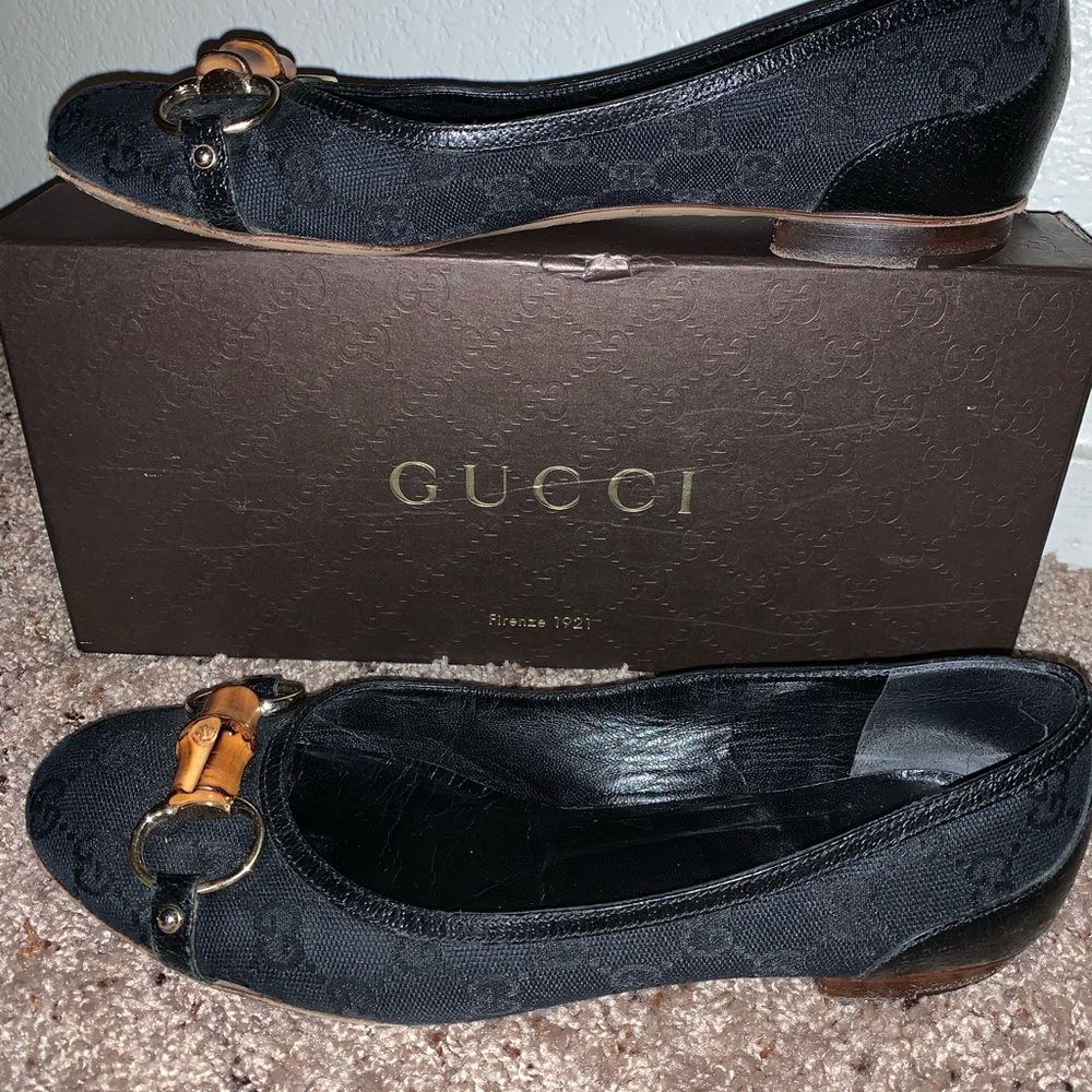 Authentic Gucci GG Black flats